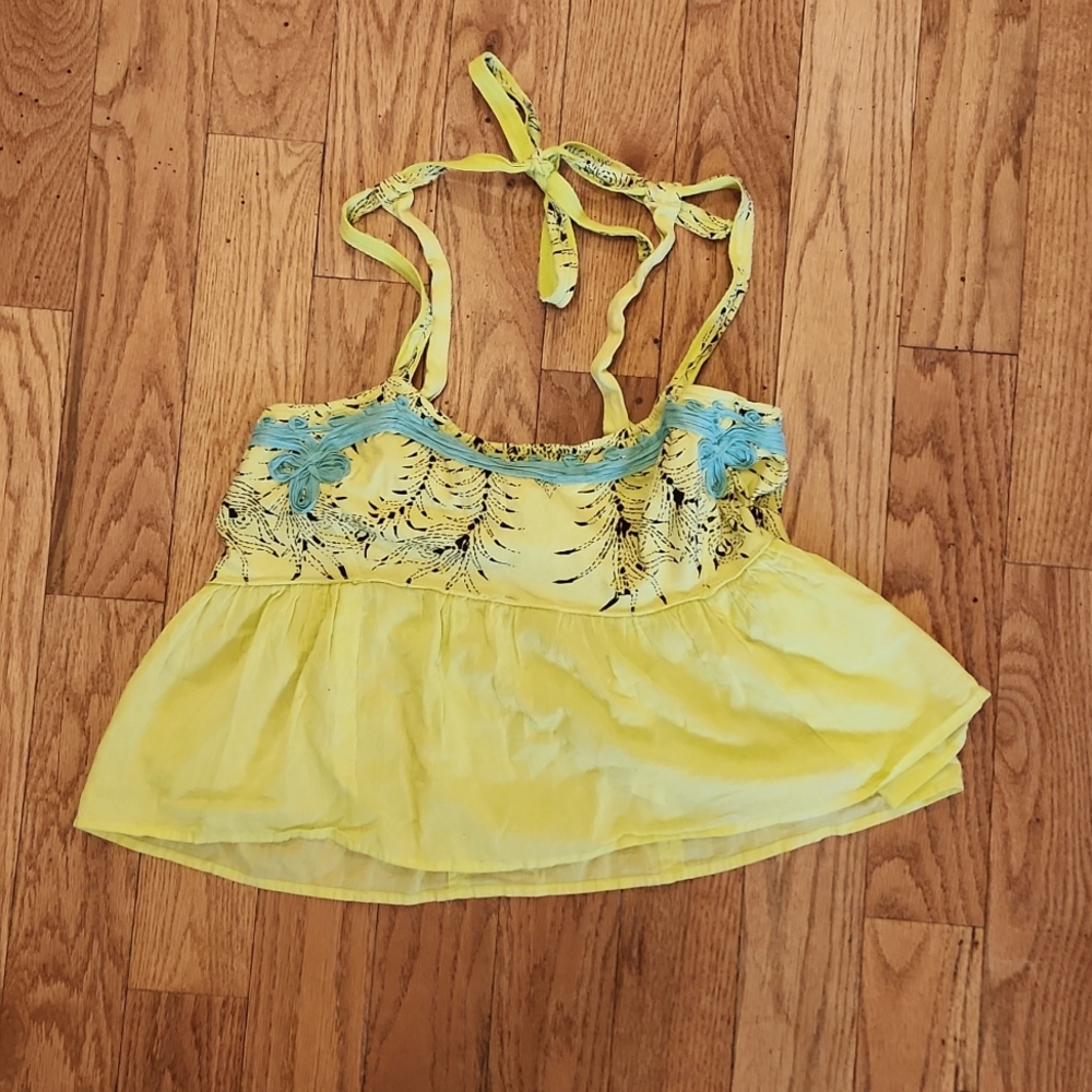 Free People yellow top, size M